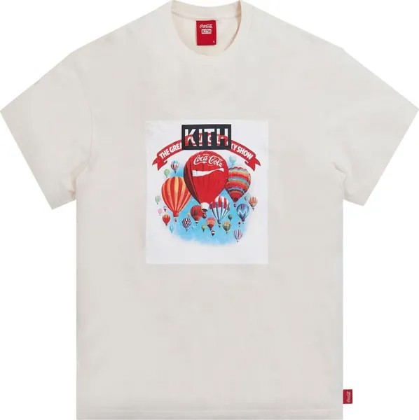 Футболка Kith x Coca-Cola Balloon Vintage Tee 'Ivory', кремовый