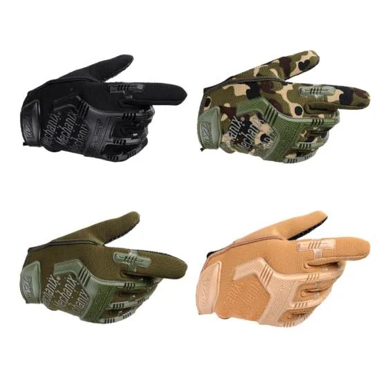 Армейский бой Полный палец Противоскользящие солдатские перчатки Военные SWAT Тактические люди