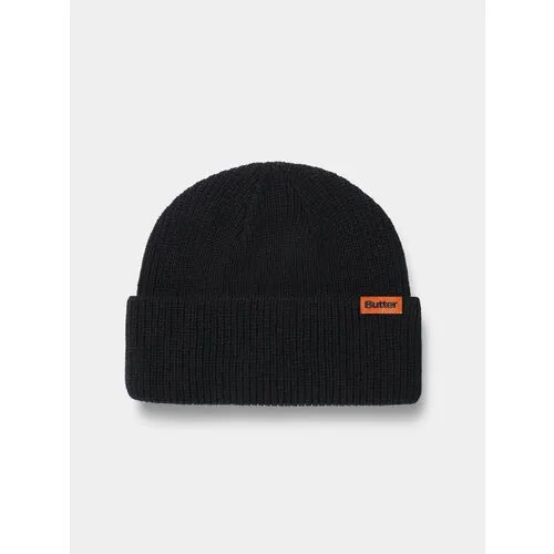 Шапка бини Butter Goods Tall Wharfie Beanie, размер OneSize, черный