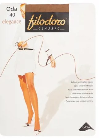 Колготки Filodoro Classic Oda Elegance, 40 den, размер 3, бежевый, коричневый