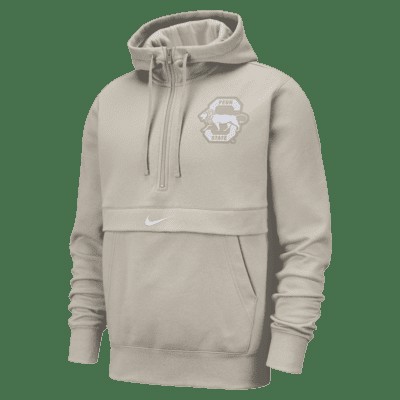 Худи Nike Penn State Club Fleece College 1/2-Zip Hoodie, цвет Cream II/White/College Navy/White