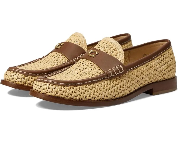 Лоферы COACH Jolene Raffia Loafer, цвет Natural/Saddle