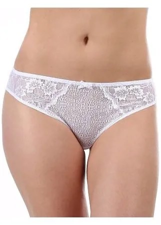 Dimanche lingerie Трусы Charm Слипы кружевные низкой посадки, размер 4, белый