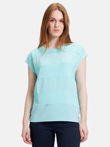 Лоскутная рубашка Betty & Co, бирюзовый