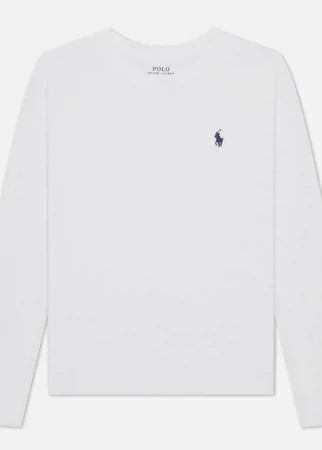 Женский лонгслив Polo Ralph Lauren Crew Neck 30/1 Cotton Jersey, цвет белый, размер XXS