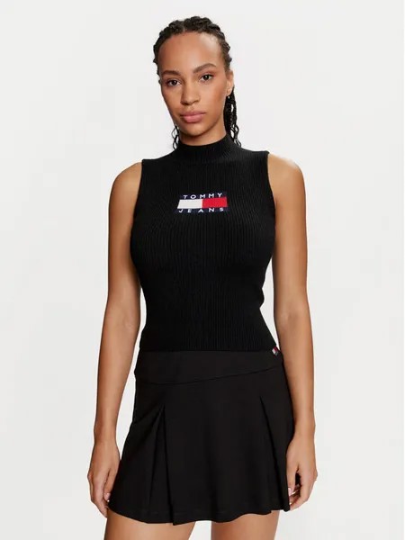 Водолазка приталенного кроя Tommy Jeans, черный