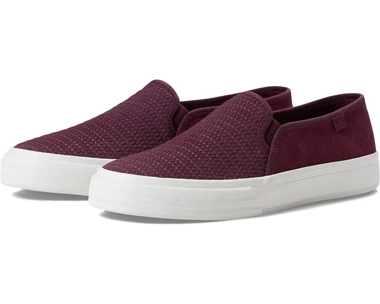 Кроссовки Keds Double Decker Emboss Suede, цвет Fig