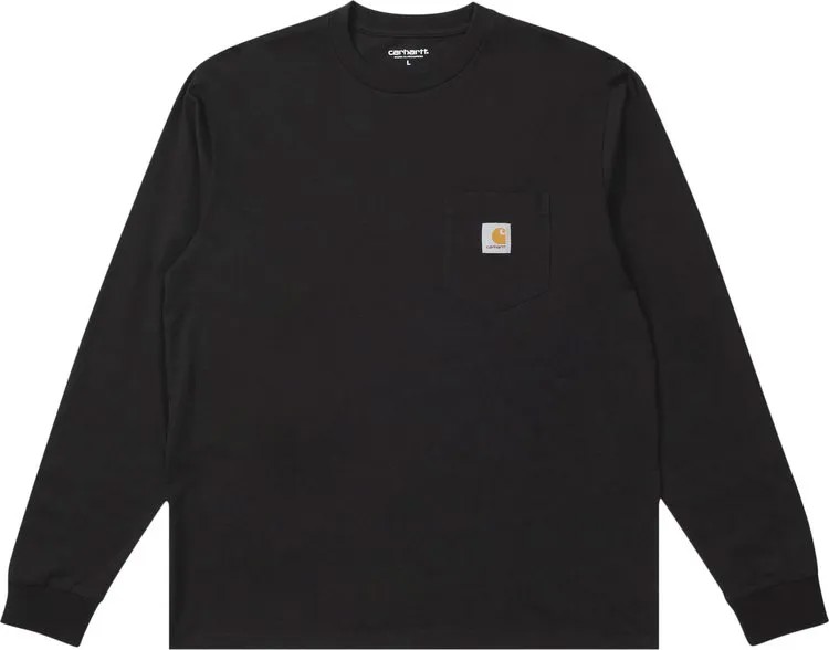 Футболка Carhartt WIP Long-Sleeve Pocket  'Black', черный