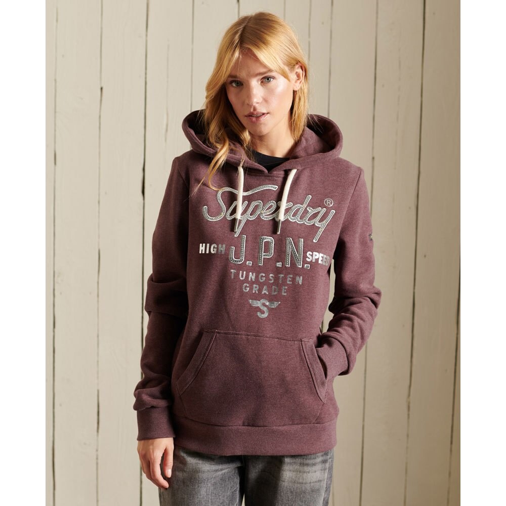 Худи Superdry Script Style Workwear, красный