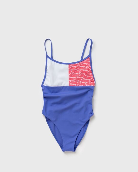 Купальник Tommy Hilfiger Cheeky One Piece, цвет iris blue