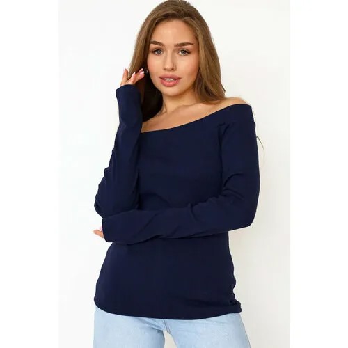 Лонгслив Lika Dress, размер 46, , синий