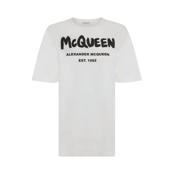 Футболка Alexander McQueen Graffiti T-Shirt 'White', белый