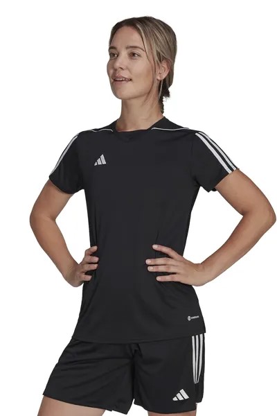 Футболка Tiro 23 с овальным вырезом Adidas Performance, черный