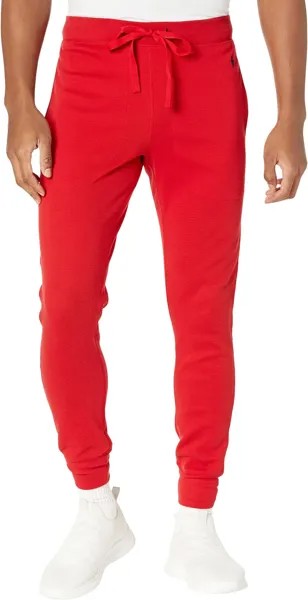 Однотонные спортивные брюки средней плотности вафельного цвета Polo Ralph Lauren, цвет RL 2000 Red/Cruise Navy