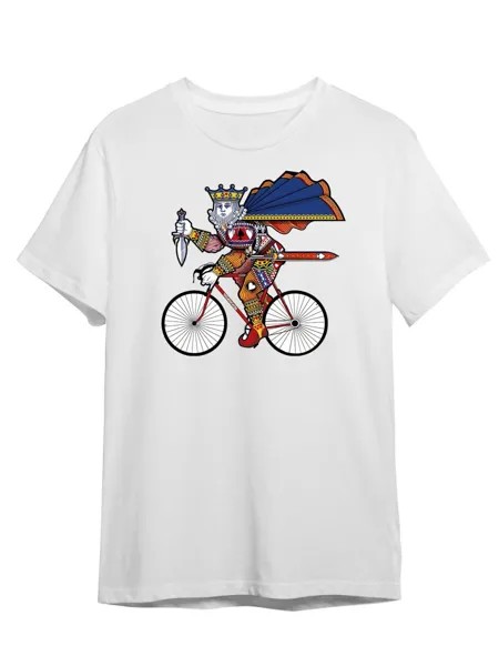 Футболка унисекс Каждому Своё Велосипед/Bike/Король SPVL7 белая L