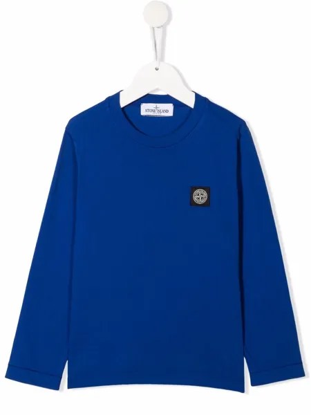 Stone Island Junior футболка с нашивкой-логотипом