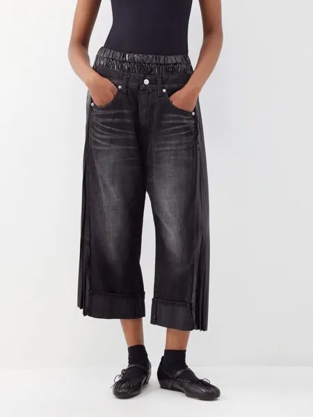 Потертые джинсы с юбкой и вставками из коллаборации с levi's Junya Watanabe, черный