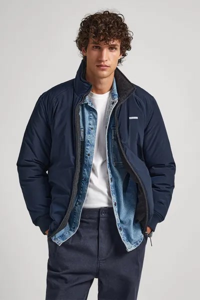Двусторонний бомбер из шерсти Pepe Jeans London, серый