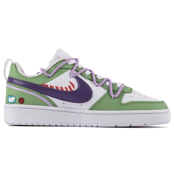 Кроссовки Nike Court Borough Skateboarding Shoes Women's Low-top Green/White, зеленый