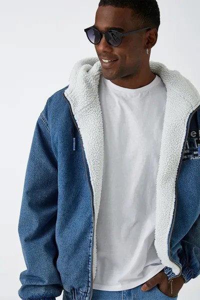 Джинсовая куртка с эко-пухом Koton, синий