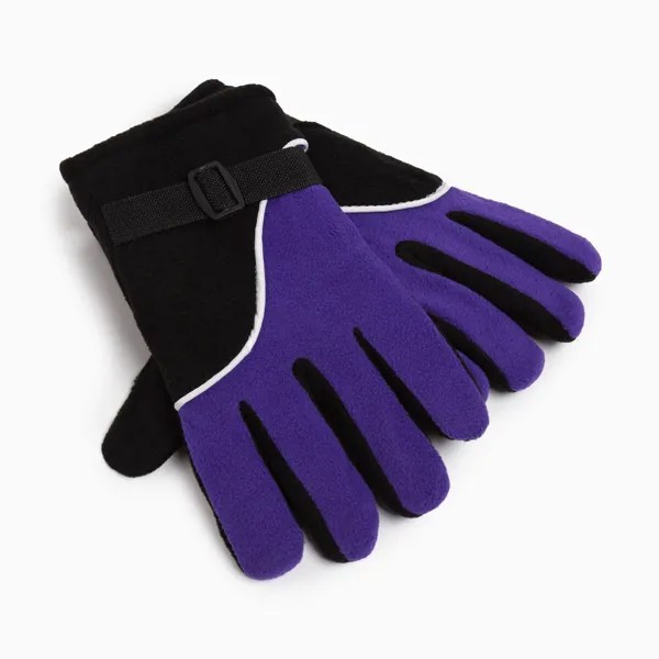 Перчатки мужские двухслойные minaku цв. фиолетовый, р-р 26 см
