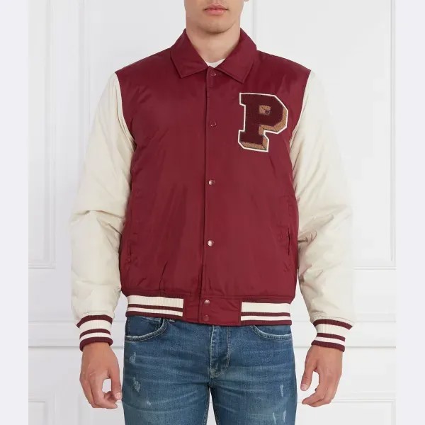 Бомбер стандартного кроя Pepe Jeans London, бургунди