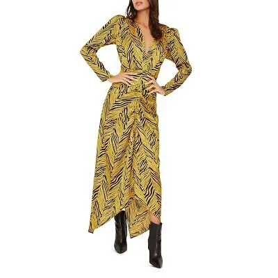 Женское асимметричное желтое повседневное платье миди Rahi Tigress Vixen XS BHFO 5735