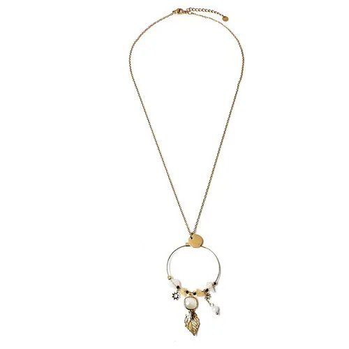 Колье Moon Paris, Ikita, цепь,подв.,кольцо,лист, MIK-1902-142 белый