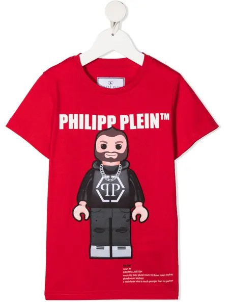 Philipp Plein Junior футболка с графичным принтом и логотипом