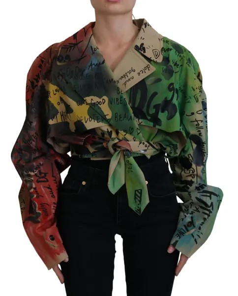 DOLCE - GABBANA Куртка Разноцветное хлопковое укороченное пальто стрейч IT40/US6/S 2030usd