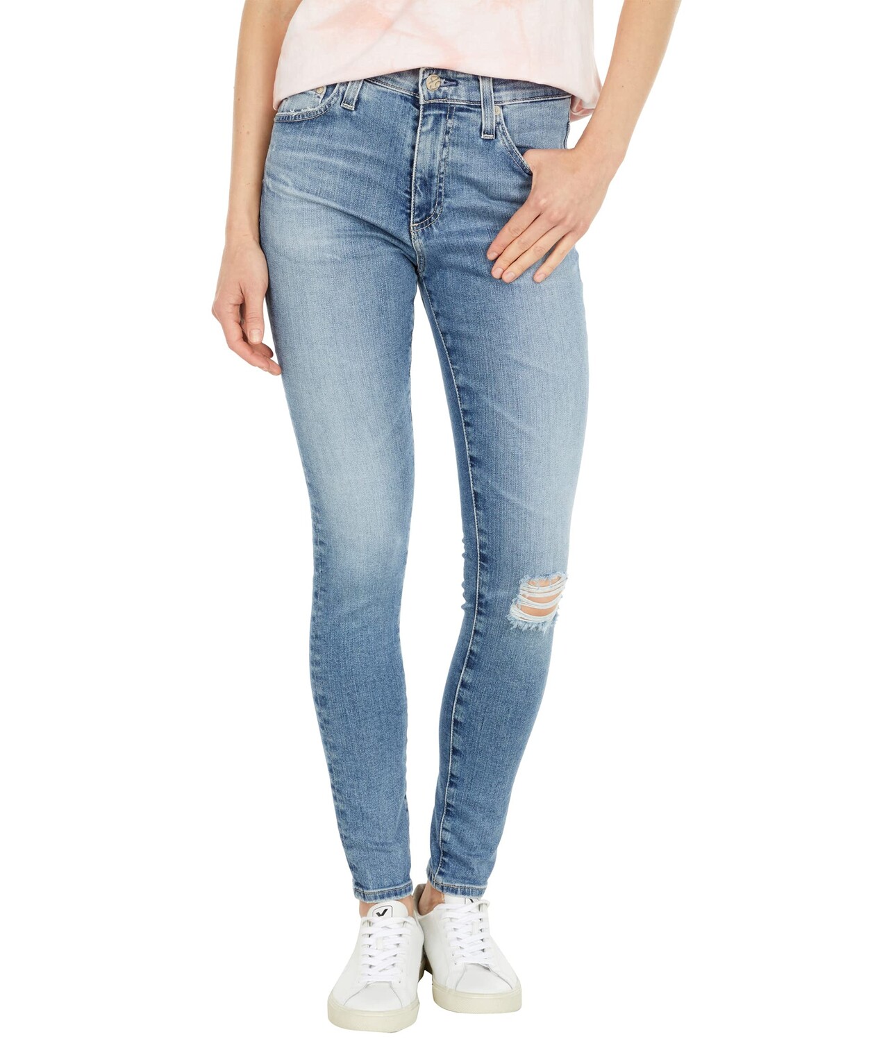 Джинсы AG Adriano Goldschmied, Farrah High-Rise Ankle Skinny in 15 Years Clairidge