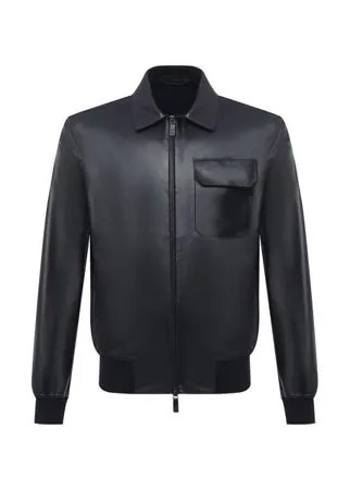 Кожаный бомбер Giorgio Armani