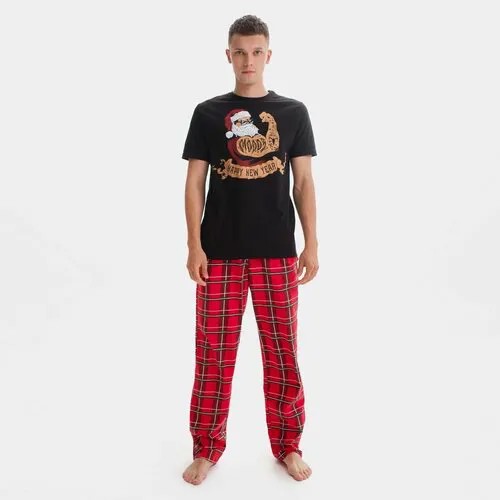 Пижама  Kaftan, размер 50, черный, красный
