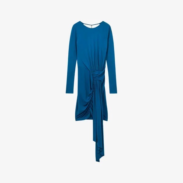 Платье мини Isadora из джерси с декорированной цепочкой Reiss, бирюзовый