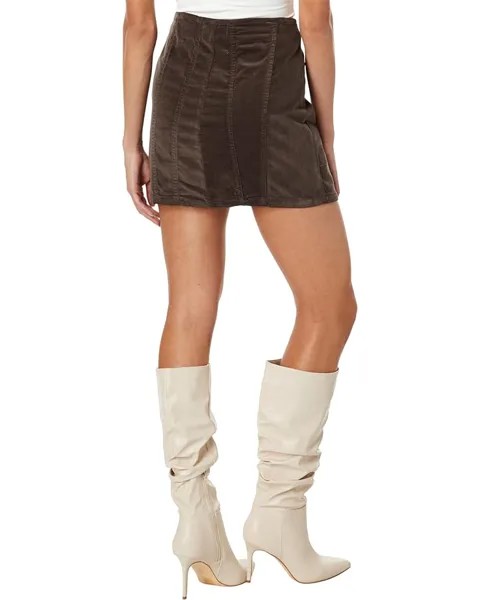 Юбка Free People Layla Cord Miniskirt, цвет Espresso Bean