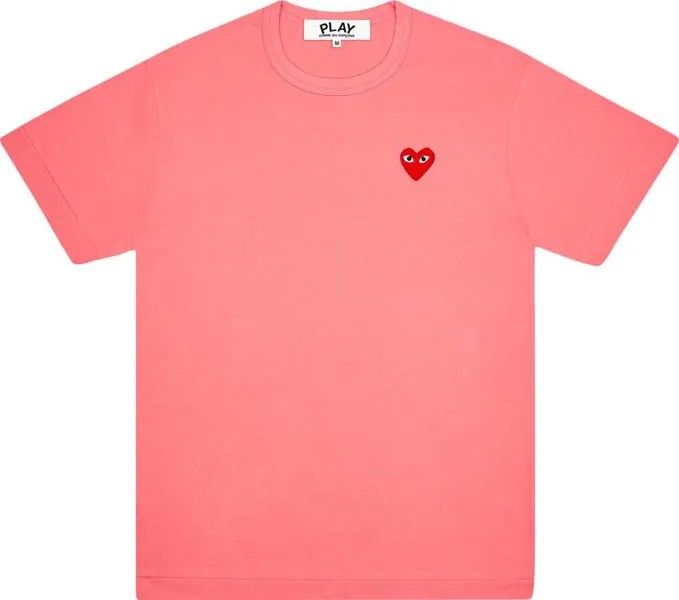 Футболка Comme des Garçons PLAY Pastelle Red Emblem T-Shirt 'Pink', розовый