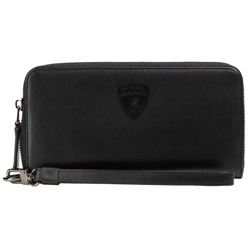 AUTOMOBILI LAMBORGHINI. Кошелек мужской, Цвет: черный