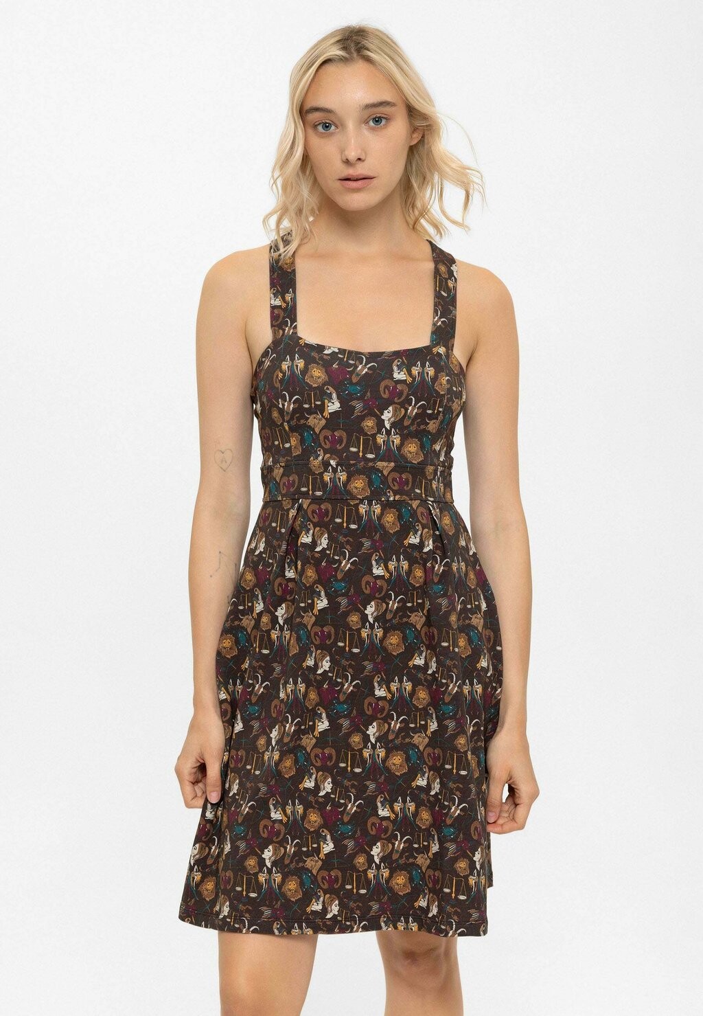 Летнее платье Cross Back Detail anou anou, коричневый