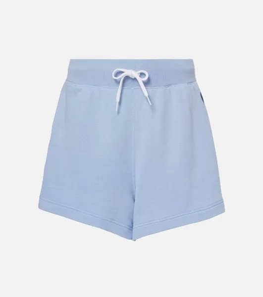 Шорты из хлопкового флиса с логотипом Polo Ralph Lauren, цвет chambray blue