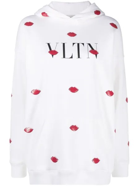Valentino Garavani худи Le Rouge с логотипом VLTN, белый