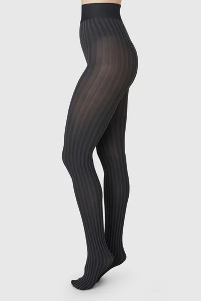 Колготки в полоску Hilda 80 ден Swedish Stockings, черный