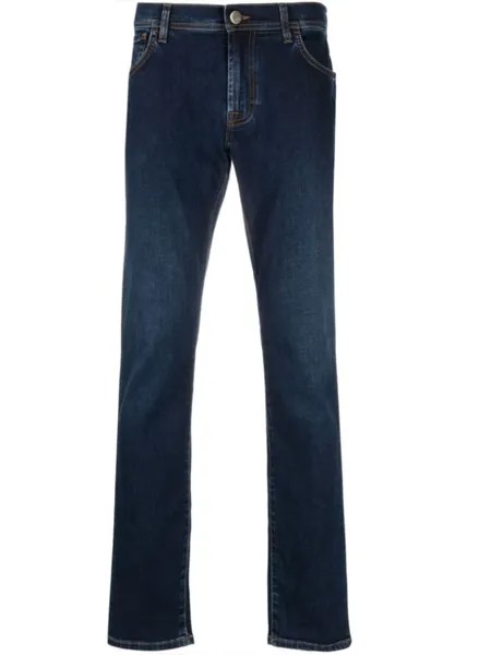 Corneliani прямые джинсы с заниженной талией, синий