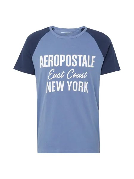 Футболка AÉROPOSTALE EAST COAST, морской синий/пыльно-синий