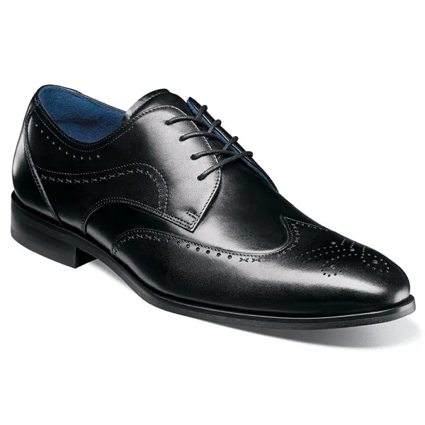 Мужские оксфорды Brayden Medium/Wide Wing Tip Stacy Adams, черный