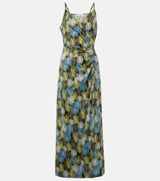 Платье макси из джерси с принтом Saavya Diane Von Furstenberg, мультиколор