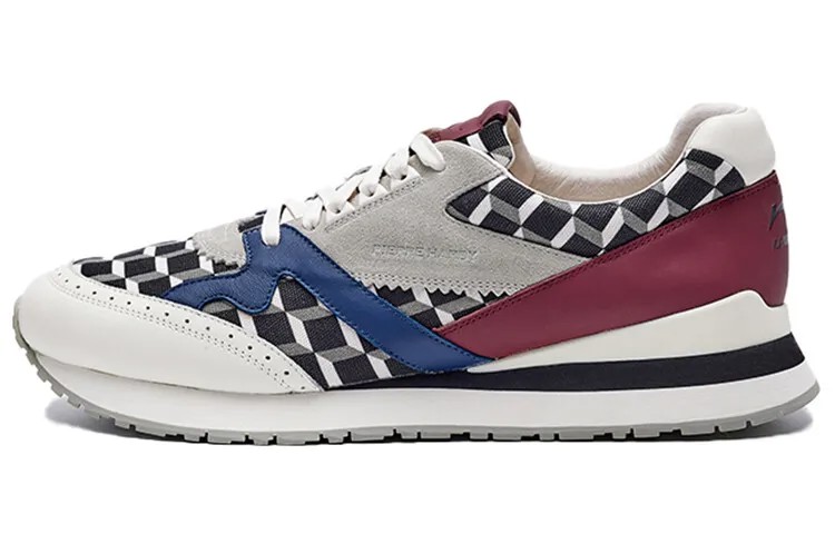 LI-NING 1990 1990 Lifestyle Shoes Men Low-top White/blue/grey/dark Red