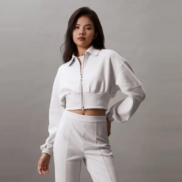 Кардиган женский Calvin Klein Jeans со складками и короткими рукавами, серый