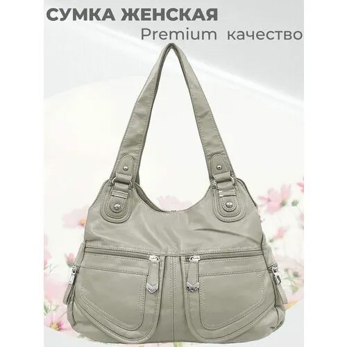 Сумка  мессенджер DOLPHIN повседневная, искусственная кожа, бежевый