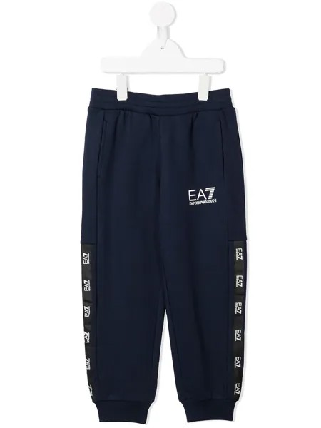 Emporio Armani Kids спортивные брюки EA7 с логотипом