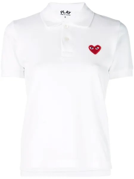 Comme Des Garçons Play рубашка-поло с логотипом heart, белый